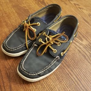Navy Sequin Sperrys